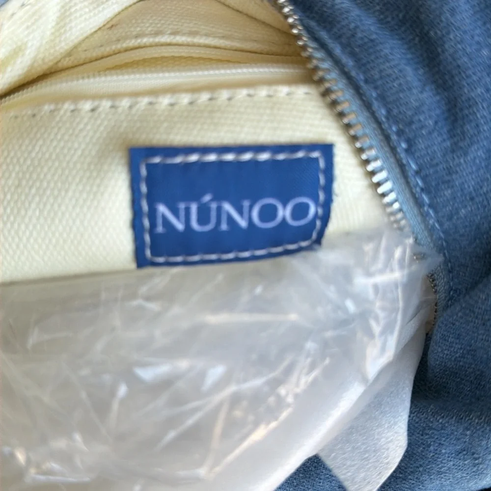 Nunoo Casual Denim Hobo Bag with Chain Strap - Blue